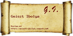 Geiszt Ibolya névjegykártya