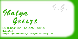 ibolya geiszt business card